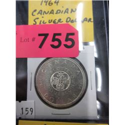1964 Canadian Silver Dollar Coin
