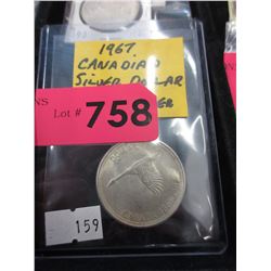 1967 Canadian Silver Dollar Coin