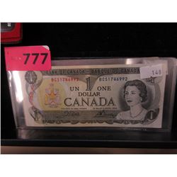 5 x 1973 Canadian $1 bills & 1986 $2 bill
