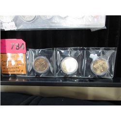 3 x 2005 Canadian Terry Fox loonies