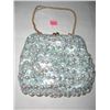 Image 1 : VINTAGE BEAUTIFUL WOMENS PURSE-60'S BLUE WITH BEADS TAG READS *LAREGALE* IN EXCELLENT CONDITION!!