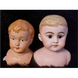BISQUE SHOULDER DOLL HEAD