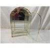 Image 2 : VINTAGE GLASS DISPLAY BOX BRASS MIRROR BACK