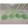 Image 1 : BOX LOT GREEN DEPRESSION GLASS PLATES CHAMPAGNE