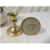 Image 2 : BALDWIN BRASS CANDLE HOLDERS SNUFFER OIL LAMP