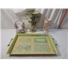 Image 1 : SHABBY CHIC METAL SERVING TRAY WINE BASKET MORE