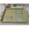 Image 2 : SHABBY CHIC METAL SERVING TRAY WINE BASKET MORE