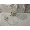 Image 1 : HUGE BOX LOT GLASS SERVING TRAYS SILVER OVERLAY