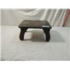 Image 1 : SMALL ANTIQUE HAND CARVED FOOT STOOL STAND