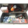 Image 3 : METAL TOOL BOX FULL OF TOOLS SCREW GUN MORE