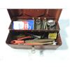 Image 2 : METAL TOOL BOX FULL OF TOOLS TIN SNIPS WRENCHES