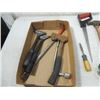 Image 2 : BOX LOT TOOLS CAULK GUNS SCRAPERS TROWELS MORE