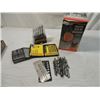 Image 1 : BOX LOT DRILLS TONS BITS AND DRILL BIT SHARPENER