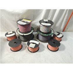 9 ROLLS TELEPHONE WIRE COPPER INSIDE 23 LBS