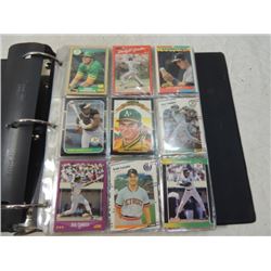 BINDER FULL BASEBALL CARDS MIXED MAKERS YEARS