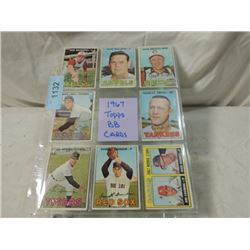 8 CARD LOT 1967 TOPPS BASEBALL