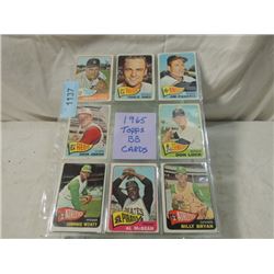 8 CARD LOT 1965 TOPPS BASEBALL