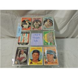 8 CARD LOT 1959 TOPPS BASEBALL