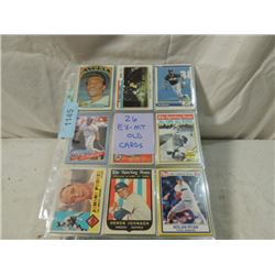 26 EXCELLENT TO MINT TOPPS OLD BASEBALL CARDS