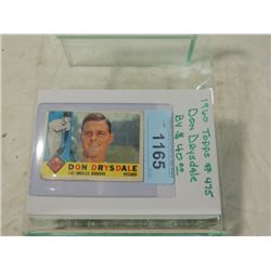 1960 TOPPS BASEBALL CARD DON DRYSDALE