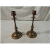 Image 1 : ANTIQUE E A NAESMAN BRASS CANDLESTICKS CANDLE