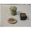 Image 1 : LOT 3 TRINKET BOXES WOOD COMPOSITE METAL