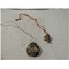 Image 1 : LOT TWO FLUTES VINTAGE CLAY POTTERY TURTLE & MASK