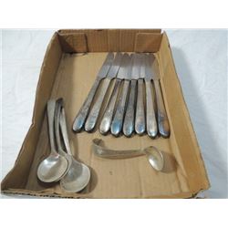 BOX LOT SILVERPLATE FLATWARE