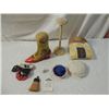 Image 1 : BOX LOT SEWING PIN CUSHIONS VINTAGE SHOE OTHER