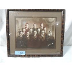 ANTIQUE BLACK WHITE PHOTO FRAMED SCHOOL GRADUATION