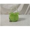 Image 1 : VINTAGE ART GLASS BLOWN PURSE VANITY VASE