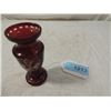 Image 2 : ANTIQUE RUBY RED FLASH GLASS MINI PITCHER CUT