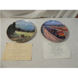 PAIR RAILROAD SAFETY AWARD PLATES EMPLOYEE