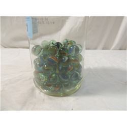 JAR 100+ VINTAGE MARBLES CATS EYES MORE