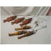 Image 1 : TWO DECORATOR STRING OF FISH CABIN LODGE COTTAGE