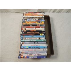 BOX LOT 25 DVD MOVIES IN CASES NEWER ALL KINDS