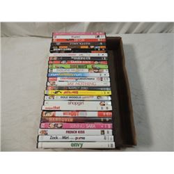 BOX LOT 25 DVD MOVIES IN CASES NEWER ALL KINDS