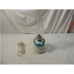 VINTAGE KEROSENE OIL LAMP CONVERTED TO ELECTRIC