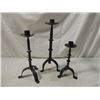 Image 1 : LOT 3  VINTAGE PRIMITIVE MEDIEVAL CANDLE HOLDER IR