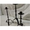 Image 2 : LOT 3  VINTAGE PRIMITIVE MEDIEVAL CANDLE HOLDER IR