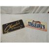 Image 1 : LOT 2 LICENSE PLATES BRAVES TOMAKAWK'N RARE!!