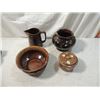 Image 1 : LOT 4 BROWN MARCREST POTTERY STONEWARE POTS
