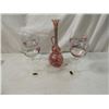 Image 1 : LOT 4 WINE CRYSTAL GOBLETS HAND MADE ROMANIA BLOWN