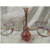 Image 2 : LOT 4 WINE CRYSTAL GOBLETS HAND MADE ROMANIA BLOWN