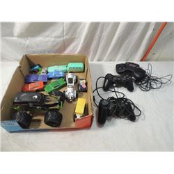 BOX LOT VIDEO GAME CONTROLLERS TOYS MORE!!