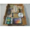 Image 1 : BOX LOT ELECTRONICS ACCESSORIES, CABLES, DISKS