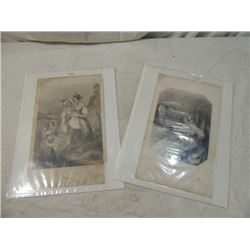 LOT 3 ENGRAVINGS LITHOGRAPHS ANTIQUE VINTAGE PRINT