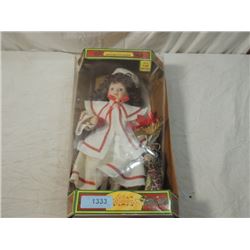 HOLIDAY CLASSICS PORCELAIN DOLL NEW CHRISTMAS DOLL