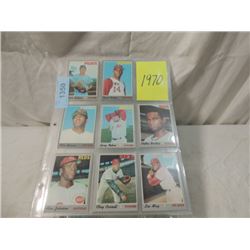 17 CARDS 1970 BASEBALL LOT SPORTS TOPPS