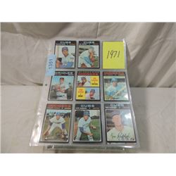 17 CARDS 1971 BASEBALL LOT SPORTS TOPPS